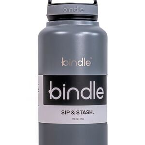 Bindle Sip & Stash Bottle 24oz Stainless Steel Vacuum Insulated Grey, Brand New